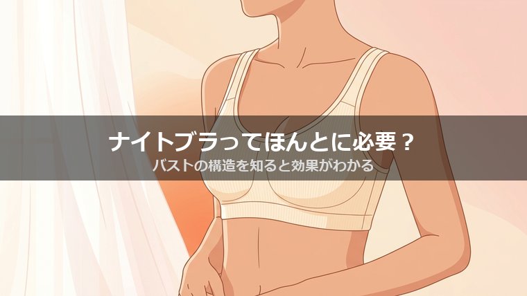 ナイトブラってほんとに必要？バストの構造を知ると効果がわかる